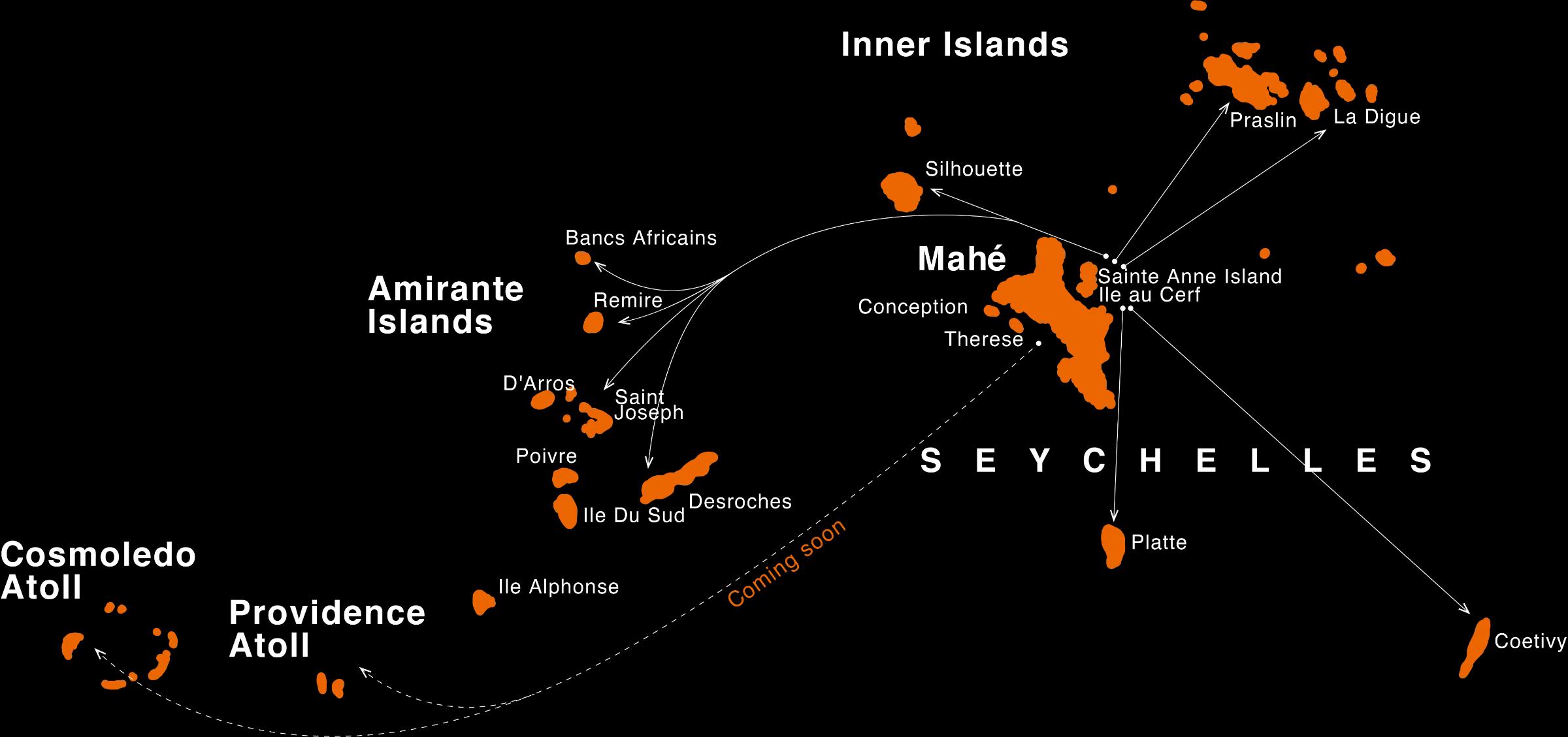 BoomBastic Chapters Seychelles - Our map